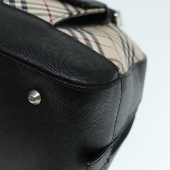 BURBERRY Nova Check Hand Bag Canvas Beige Silver Auth bs17636 - Picture 16 of 16